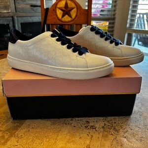 Kate Spade Audrey White Blue Sneakers Women’s 9